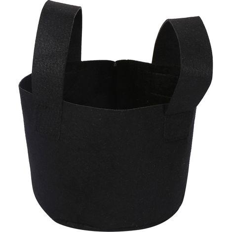 Sac de culture noir pour plantes potagères et fleurs, pot de plantation aéré (1 gallon, 14 x 18 cm) (1/5)