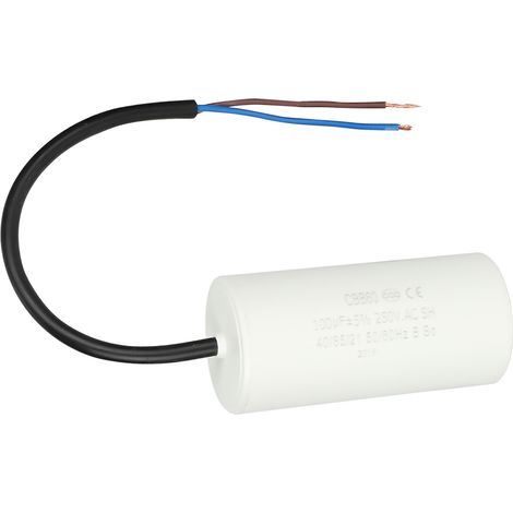Betriebskondensator CBB60 mit Anschlusskabel, 250 V AC, 100 µF, 50/60 Hz, für Motor-Luftkompressor (1/5)