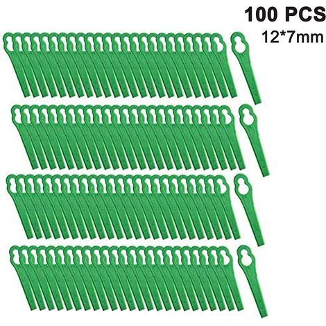 Packung mit 100 kabellosen Kunststoff-Grastrimmerklingen (1/5)