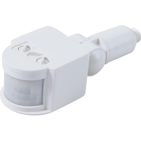 Interrupteur à capteur de lumière LED réglable 12 V 24 V 110 V 220 V Détecteur de mouvement IR Montage mural Capteur extérieur(White,DC 24V)