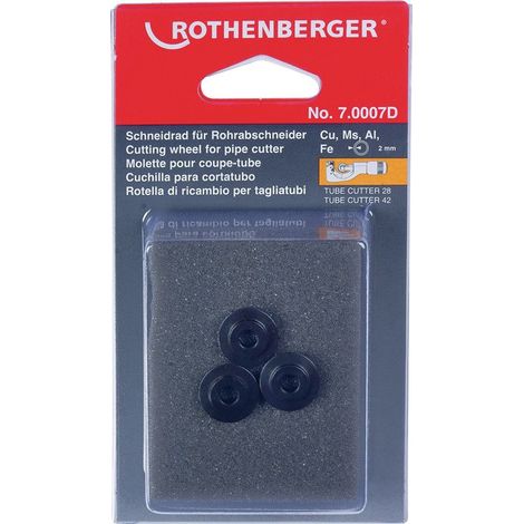 ROTHENBERGER  Rueda  de  corte  para  ROTRAC  28/42,  Cu-Al-Fe,  3  piezas  -  070007D