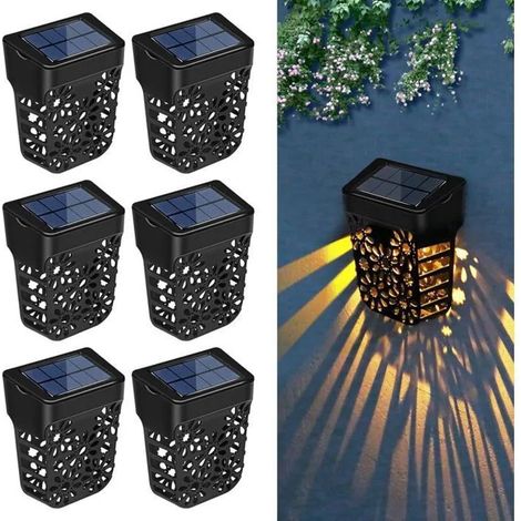 Lampe Solaire Exterieur Jardin, 6 pièces IP65 Éclairage Lumière Solaire Decorative pour porte d'entrée, escalier, cour, mur, Femeo (1/5)
