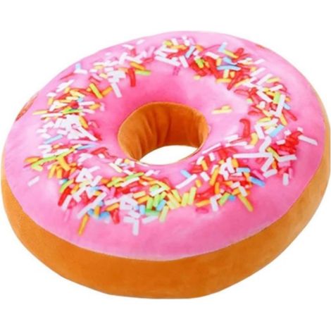 Coussin de siège en forme de donut fabriqué avec un tissu super doux et ultra de qualité supérieure, coussin de chaise de bureau à domicile pour travail assis long, 40 cm (rose lady) (1/5)