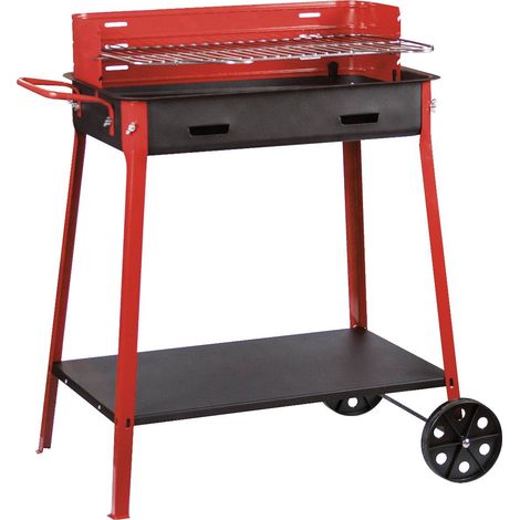 Barbecue a carbonella con ruote 60x40 cm