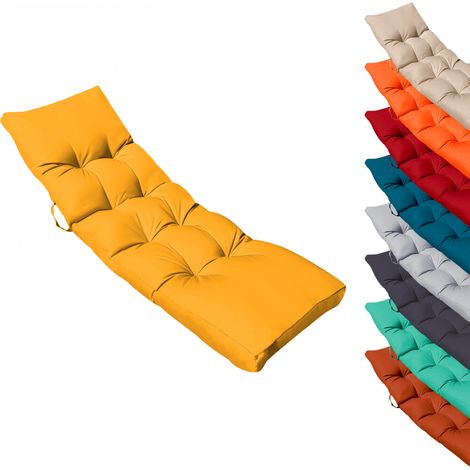 Linxor – Coussin de bain de soleil capitonné 185 x 60 cm – Résistant aux tâches et à la chaleur – Ultra confortable – Pour transat