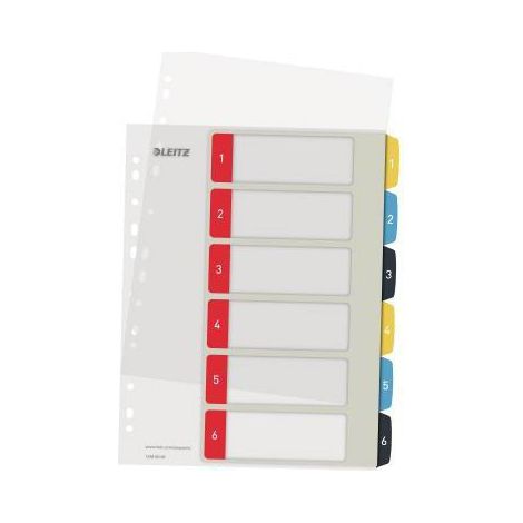 Zahlenregister Cosy DIN A4 berbreite 1-6 Polypropylen mehrfarbig (1/3)