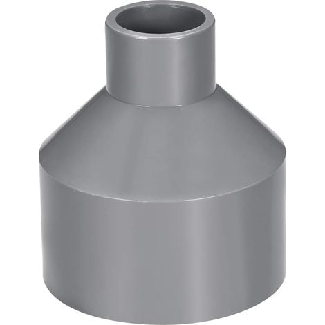 Réducteur PVC Gris - 1 Pièce - Matériau PVC Rigide - Réduction 75mm vers 32mm - Pour Évacuation et Drainage DWV - Dimensions 83x92mm (1/3)