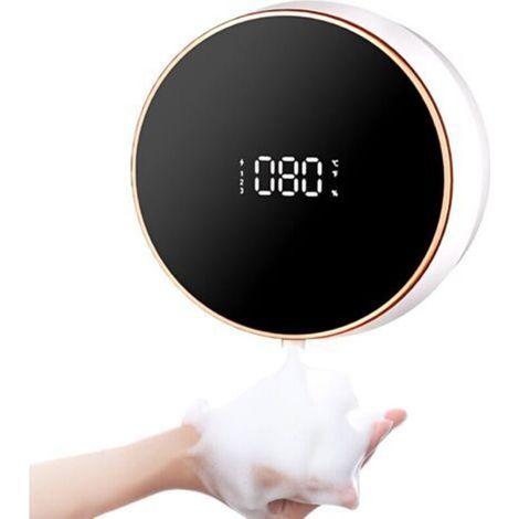 Automatic Foam Hand Soap Dispenser, Wall Mounted, 260ml, with LCD Display, 3 Adjustable Levels, for Bathroom, Kitchen, Laundry Room (1/5)