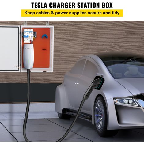 Tesla Home Charger Box Boîte de câble extérieure 70x50x25cm IP32 étanche (1/5)