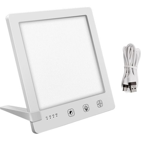 Lampe de luminothérapie, finition élégante avec commande tactile de lumière froide ou chaude, luminosité réglable en continu, pour la maison, le bureau et les voyages. (1/5)