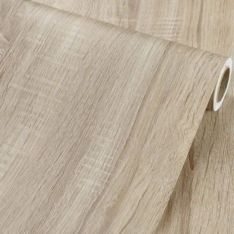 autres – Autocollant vinyle effet bois clair 40cm x 500cm – Amovible et résistant à l'eau – Application précise sans bulles – Pour armoires et étagères - 40CM5M (1/5)