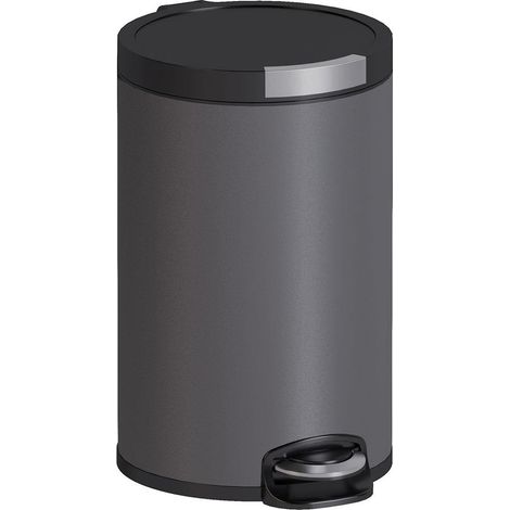 COSMIC Bathroom Bin 5L, Pedal, Soft-close, Matt Black, Architect Collection