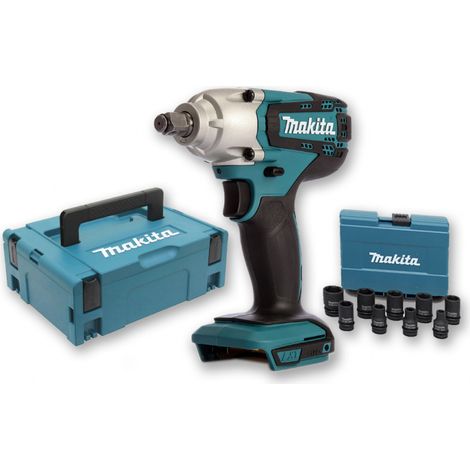 Makita – Boulonneuse à chocs 18V 190Nm 1/2" – Moteur Brushless – Vitesse variable – Éclairage LED – Coffret 9 douilles (1/4)