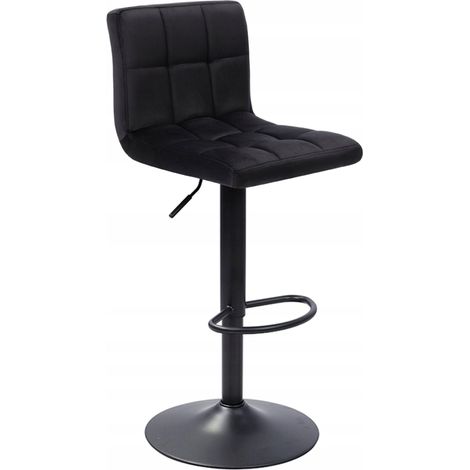 Tabouret noir en velours N-12P (1/3)