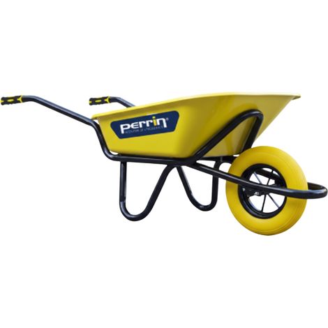 OUTILS PERRIN Brouette chantier 100 L - Olympic renforcée - roue increvable - double châssis acier Ø32 mm - 250 kg