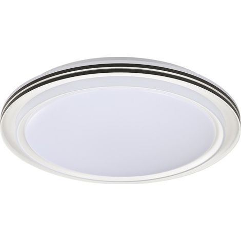 Plafoniera LED 72W 6480lm 3000-6000K 40cm Bianco/Nero Dimmerabile Serie Yunke