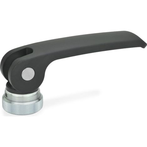 Ganter Normelemente GN 927-63-M6-A-B 927-63-M6-A-B-Tendeur excentrique avec filetage interne, Forme A: avec écrou de réglage, Grifflänge l1: 63mm Gewinde d2: M6 (1/2)
