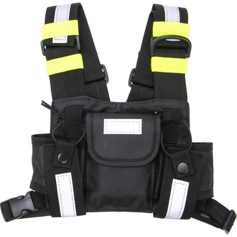 Étui d'épaule pour radio bidirectionnelle, harnais de poitrine réfléchissant, sac porte-talkie-walkie, étui ventral pour radio.-AquaForge (1/5)