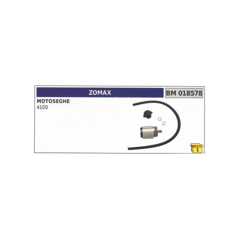 Kit tubo pescamiscela ZOMAX motosega 4100 codice 018578