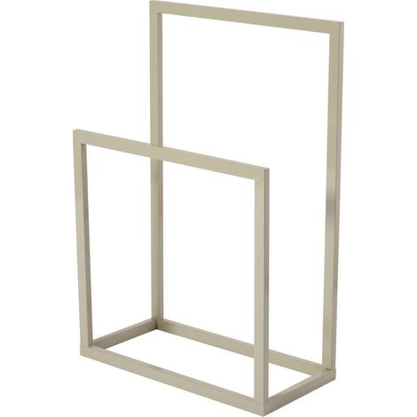 Porte-serviettes en métal "Gediz" - 25 x 60 x 90 cm - Taupe