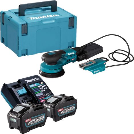 Makita BO 003 CGT201 Levigatrice rotorbitale a batteria 40 V max. 125 mm 3,0 mm di corsa Brushless + 2x batteria 5,0 Ah + caricabatterie + Makpac (1/5)