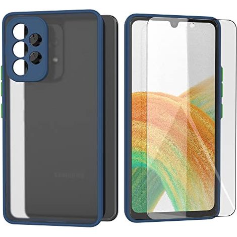 Blaue Schutzhülle für Samsung Galaxy A33 5G + 9H-Schutzglas (1/5)