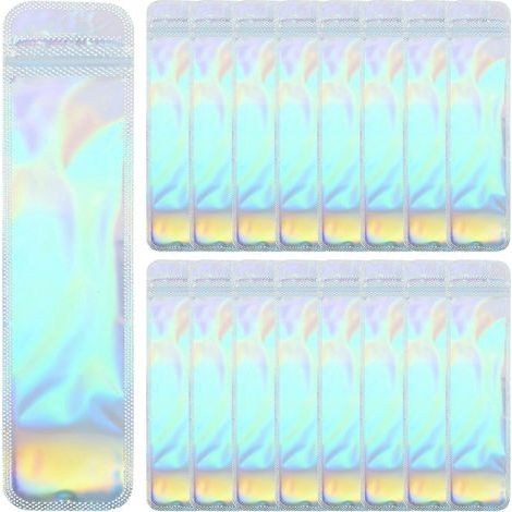 100 sacs d'emballage longs, échantillons de sacs d'emballage longs pour affaires, petits sacs longs pour l'emballage de stylos.-22.00X5.50X0.10CM-Colorful (1/4)