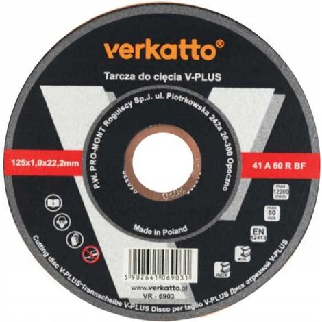 Disques à tronçonner V-plus 125 x 1,0 mm, lot de 10 (1/2)