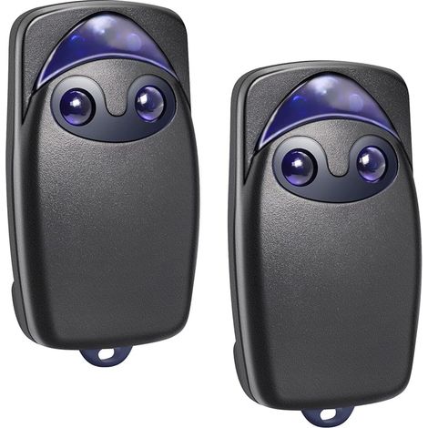 (Pack de 2) Télécommande Universelle 433 MHz pour Portail -  pour Flo2r-s, Compatible avec N1ce ONE1, ON1, FLOXIR, FLOXR, FLOX2R, OX2 - Idéale pour Portes Automatiques et Volets Roulants