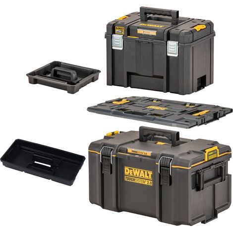 Dewalt Toughsystem 2 Tstak Deep Tool Storage Box Set x2 Tote DWST83346-1 DS300