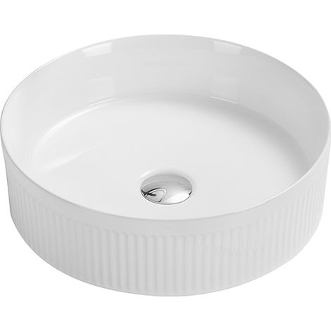 Mexen Grovo Aufsatzwaschbecken geriffelt 39 x 39 cm, weiß - 22303900