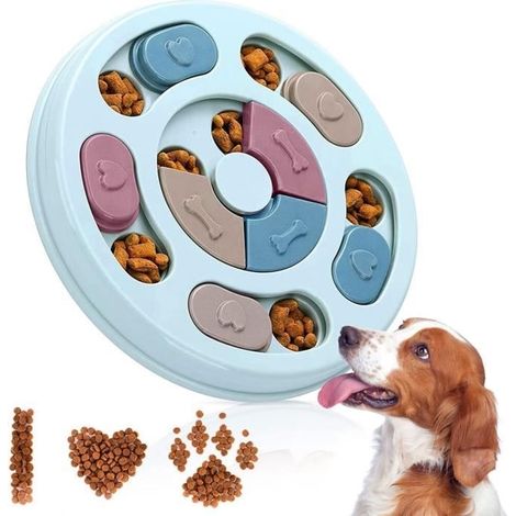 Jouets puzzle pour chien, distributeurs de friandises grincantes pour l'entraînement du QI, cadeaux interactifs stimulants (1/4)