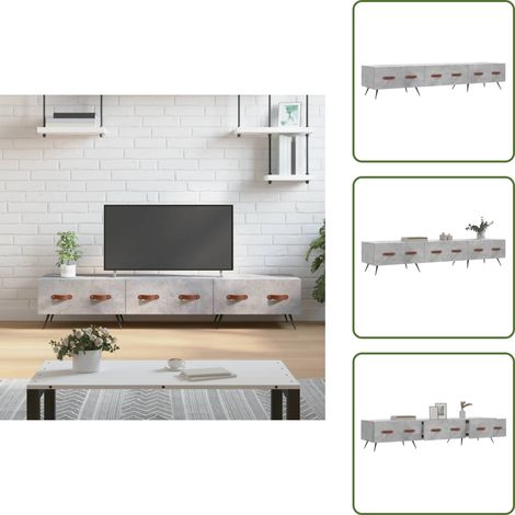 Meuble TV gris béton 150x36x30 cm bois d'ingénierie - Meubles Tv - Meuble Tv - Meuble Multimedia - Meuble Hifi - Rangement Tv (1/5)