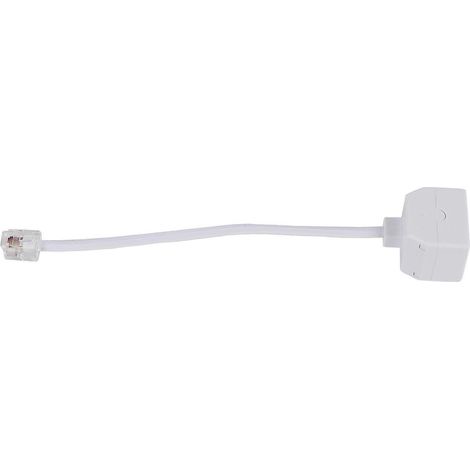 Répartiteur téléphonique RJ11 6P4C, 1 mâle, 2 femelles - blanc (1/5)
