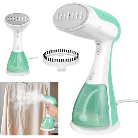 DAYPLUS Vaporiera per indumenti, ferro da stiro portatile 2500W 300ML Riscaldamento rapido Vaporiera portatile per indumenti - Verde (1/5)