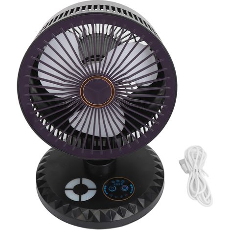 Ventilateur de bureau USB silencieux puissant 3 vitesses réglables circulation d'air efficace pour bureau maison voyage noir (1/5)