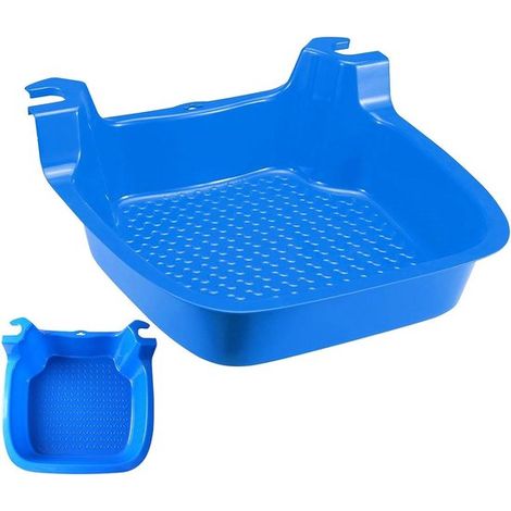 Vaschetta/vassoio per pediluvio da piscina - Mantiene la piscina pulita - Materiale resistente ai raggi UV - 41 x 40,5 x 13 cm - Bianco (1/5)