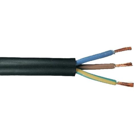 Gummileitung H05RR-F 3 x 1,5 - 25 Meter, schwarz Kabel & Leitungen