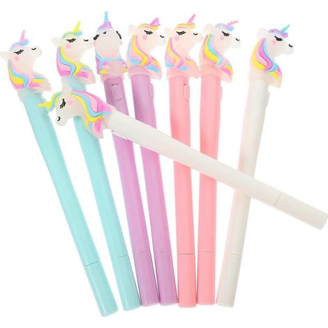 Lot de 2 stylos lumineux amusants à LED en forme de dessin animé (licorne) pour enfants