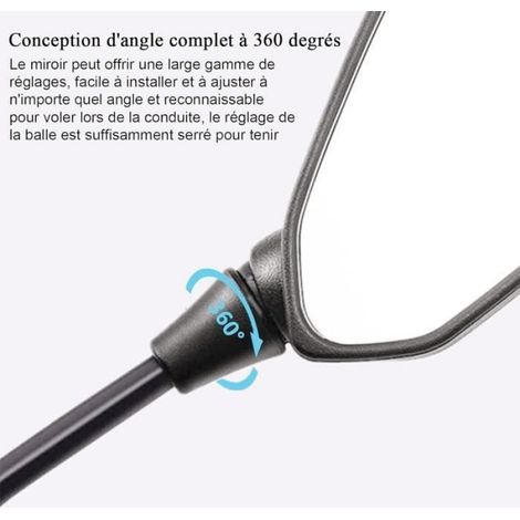 Rétroviseurs Moto Universels, Lot de 2 Rétroviseurs Latéraux de Moto,avec Embouts de Guidon 7/8 22mm Boulon 8,10MM Rétroviseurs (1/4)