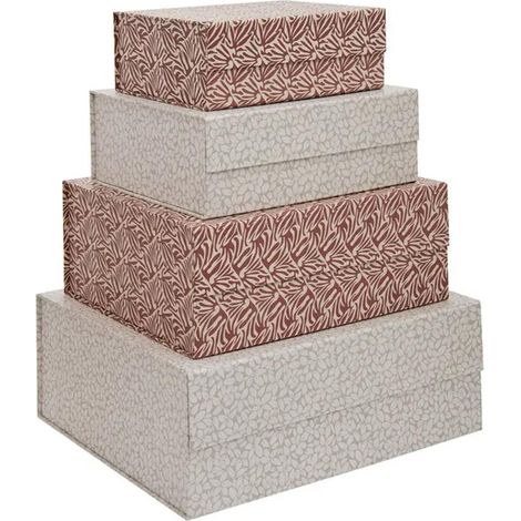 Lot de 4 Boîtes de Rangement "Gardenia" 40cm Multicolore (1/4)
