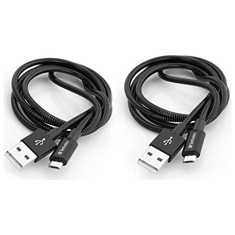 Verbatim Lightning Ladekabel USB - Packung 2x 100cm schwarz - robustes und bruchfestes Ladegerät für iPhone Modelle - Lightning Kabel - Ladegerät USB - Ladekabel für Mobiltelefon (1/3)