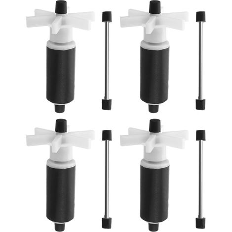 Lot de 4 turbines de rotor de pompe submersible, filtres de rechange pour pompe, entretien facile d'installation de rechange pour aquarium (1/5)