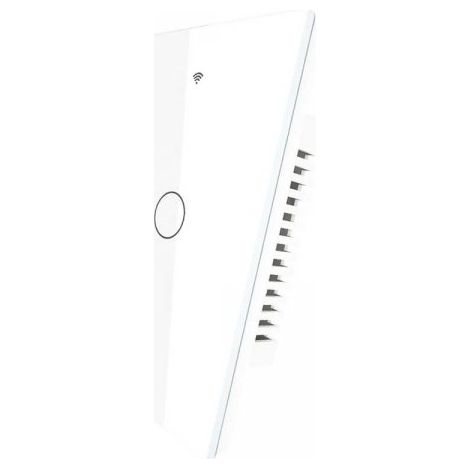 Interruttore Da Parete Touch 1 Tasto, WIFI 2.4G Matter, TUYA, Smart Life,Apple Home, Google Home, Alexa, SmartThings, 10A, AC 90-250V, 50/60HZ, 120X72X38mm, IP20, Bianco
