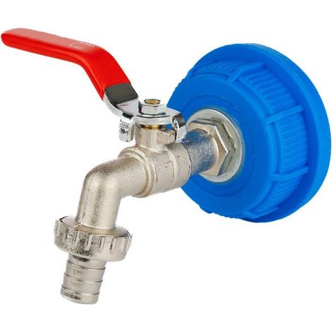 Bouchon fonctionnel avec robinet métallique pour jerrycan, bidon et conteneur IBC 1/2" Ø 51 mm