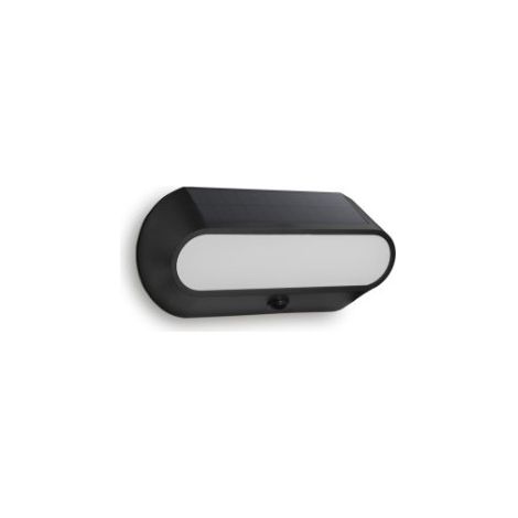 Plafón LED solar Aura ovalado 5 W Negro – Minimal chic – Century