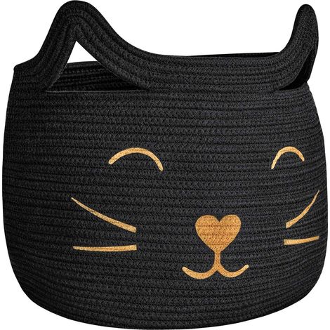 Grand bac de rangement tressé en jute pour jouets et linge corbeille pour serviettes et couvertures cadeau animal de compagnie