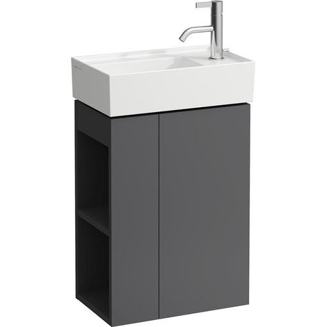 Meuble sous-vasque KARTELL 600 x 440 x 450 mm, 1 porte, charnière rec gris ardoise LAUFEN