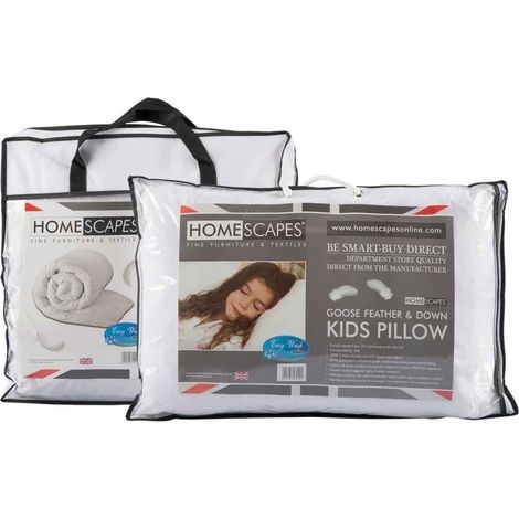HOMESCAPES Kids 10.5 Tog Goose Feather Duvet & Pillow Set