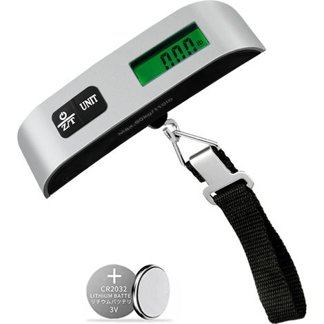 Balance À Bagages - 50 Kg - Précision 50 G - Écran LCD Rétroéclairé - Crochet Intégré - Alimentation Piles CR2032 (1/5)